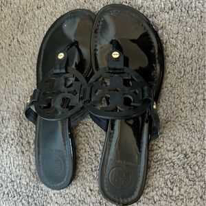Black Tory Burch flip flops